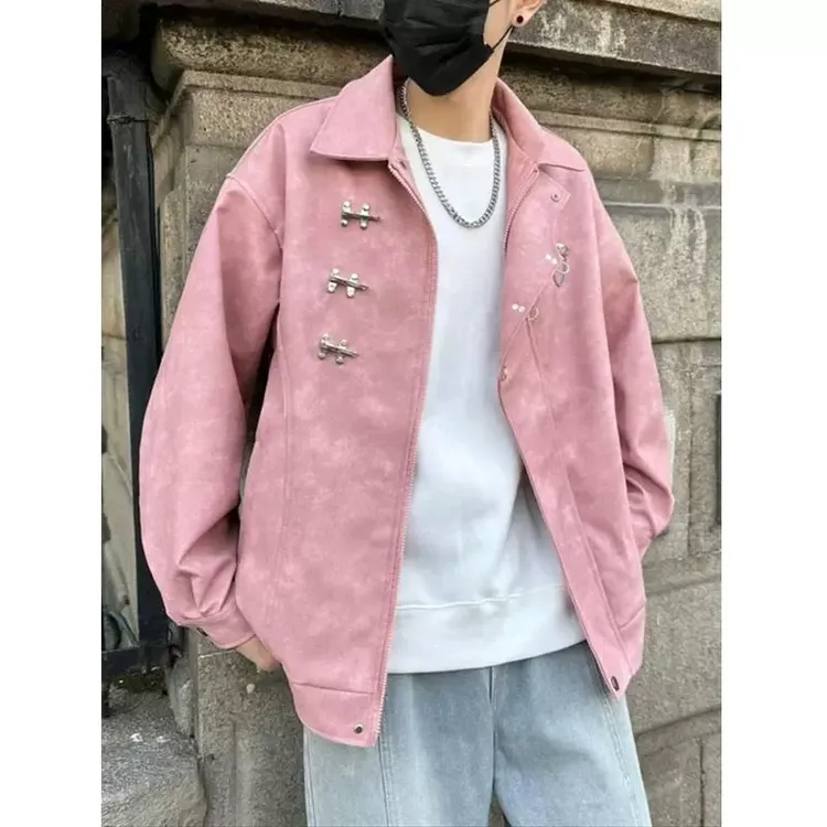 美式皮夹克韩版潮流外套男女同款春秋季百搭情侣休闲宽松百搭外套