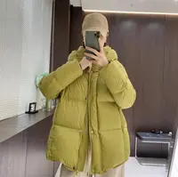 新国标90白鸭绒超软泡芙羽绒服女中长款加厚连帽龟背面包服