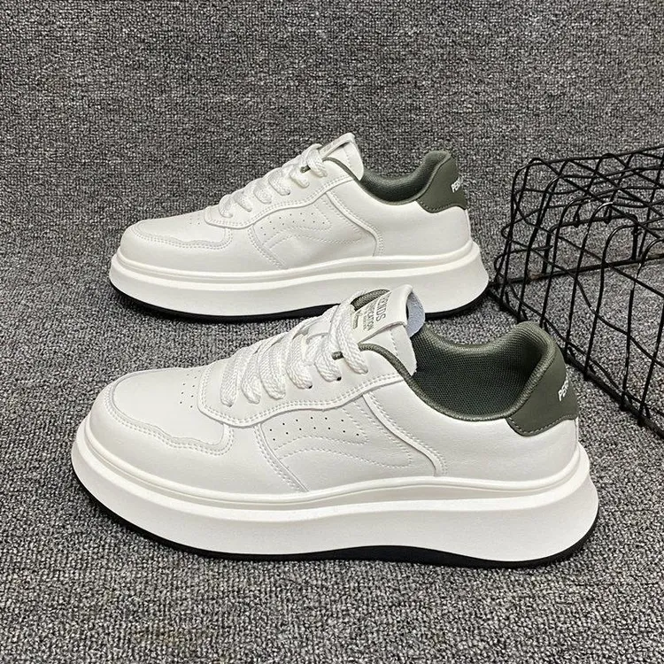 玛古芭板鞋男款简约时尚潮流韩版低帮休闲鞋厚底增高百搭男士潮鞋