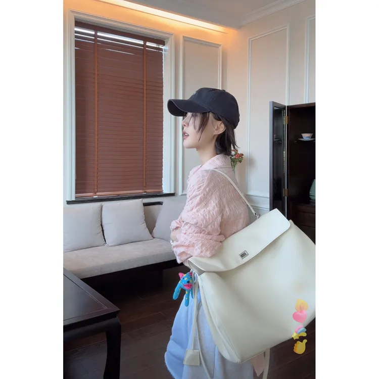 FORNI 敲能装 松弛感通勤苾备Kelly扣大容量头层牛皮单肩包