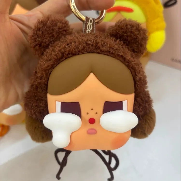 拉萨发货【西藏包邮】新品哭娃耳机包搪胶脸毛台球杆挂件钥匙扣玩偶