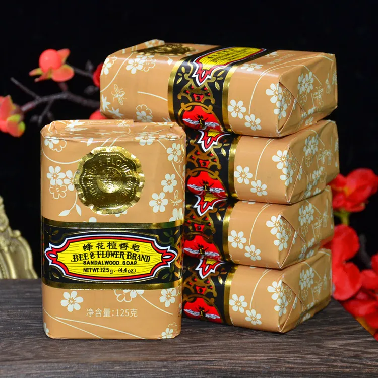 上海蜂花檀香皂125g全身清洁洗澡沐浴洗脸洗手香肥皂茉莉皂玫瑰皂