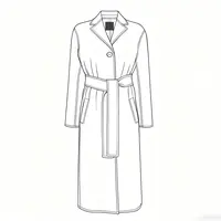 【Montendre】秋季新款 T 气质长款束腰羊毛羊绒混纺毛呢大衣外套女