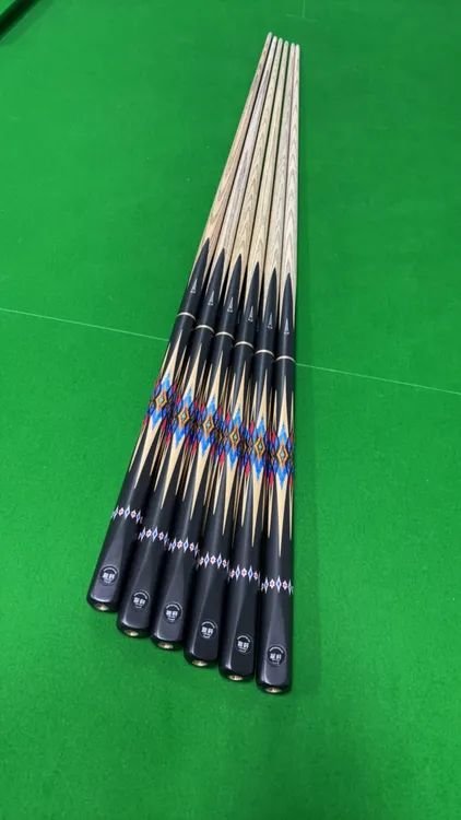 彩云台球杆分体中八九球杆10.2mm小头杆后把uv 打印会员杆