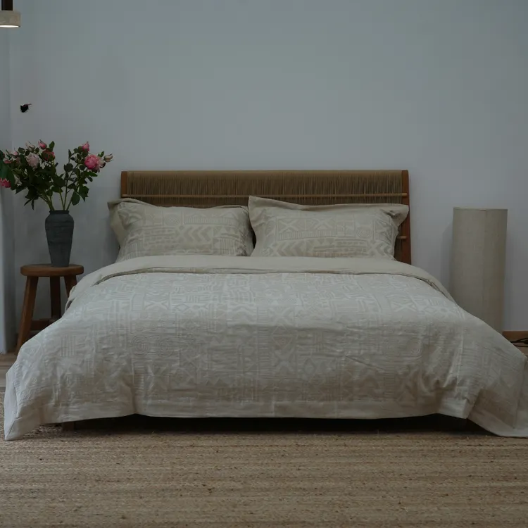 【墨染】美式轻复古棉麻加厚床品四件套