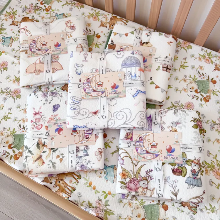 新生儿A类婴儿隔尿垫4层透气宝宝纯棉床垫防水可洗宝宝床单抗菌