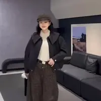 胖胖家*25110新款娃娃领百搭减龄显瘦外套