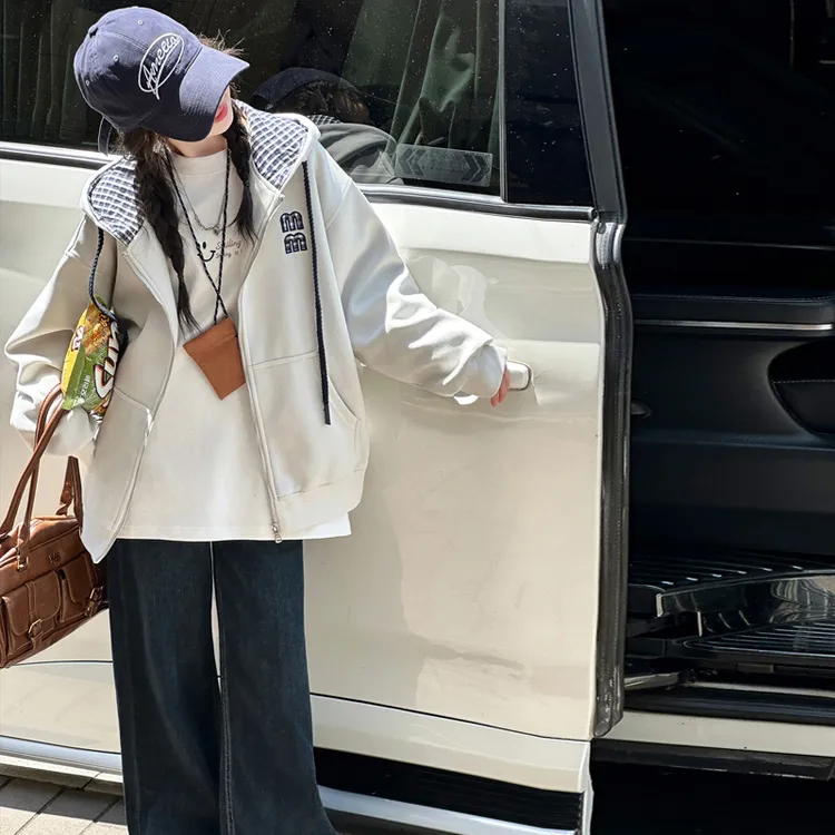 女童秋季保暖外套宽松百搭儿童棒球服学生休闲上衣韩版春秋中大童
