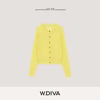 W.Diva【梦里水乡】绵羊毛纯色精致开胸针织衫纯欲慵懒风3Z17W0561