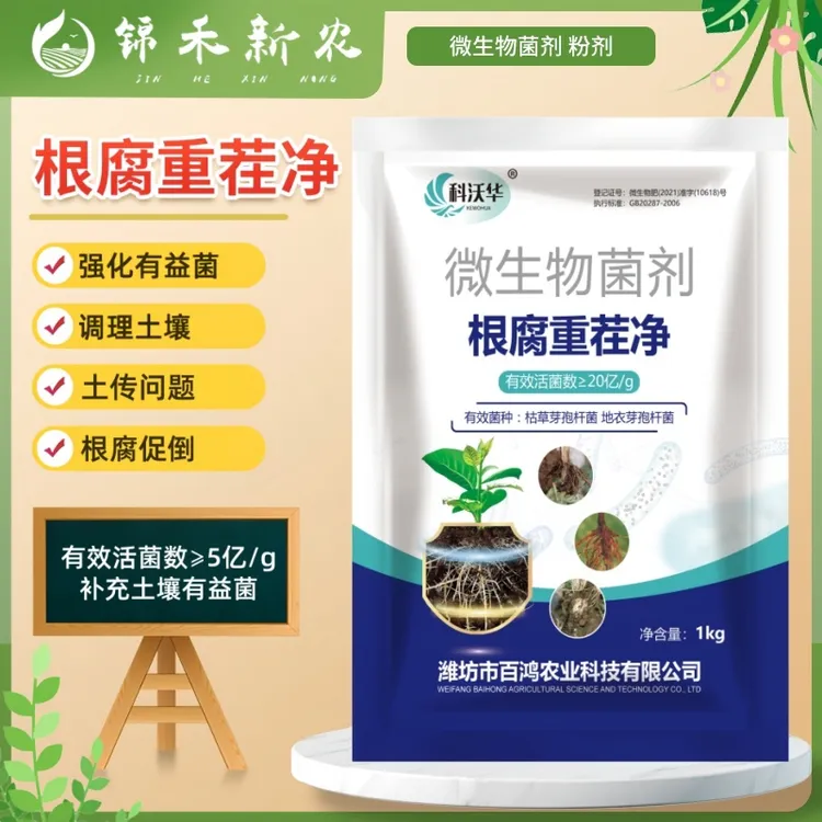 根腐重茬净枯草芽孢杆菌调理疏松土壤抗重茬作物枯萎微生物菌肥料