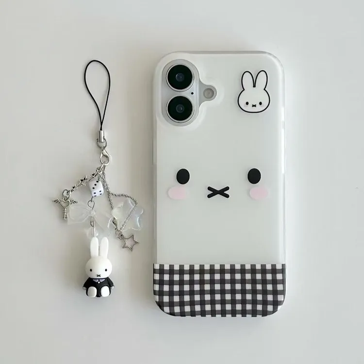 IMD格纹小米菲适用iphone17苹果16/15果冻手机壳小米OPPOVIVO荣耀