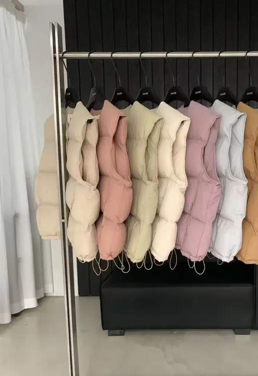 cici蛋家纯色棉服马甲2501 seven
