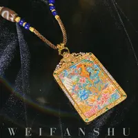 WEIFANSHU/魏凡舒 铜吊坠 【智慧女神】绿度母唐卡饰品吊坠