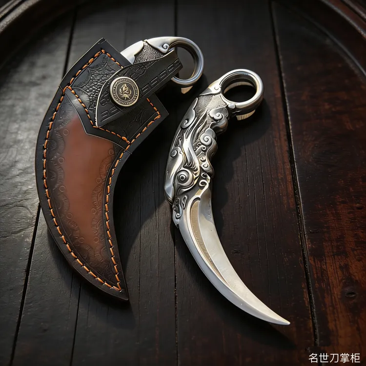 龙泉神鹰爪一体实心全钢金鹰摆件淬火龙骨可旋转把玩工艺品未开刃商品图