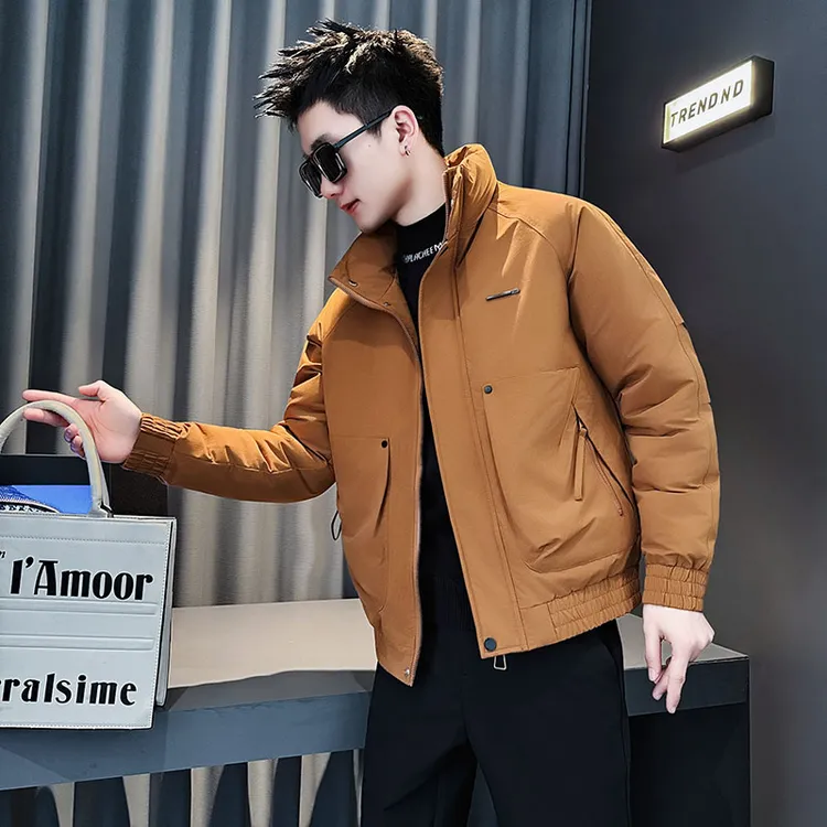 立领棉服男士冬季2025新款爆款潮牌休闲时尚百搭青年修身短款外套