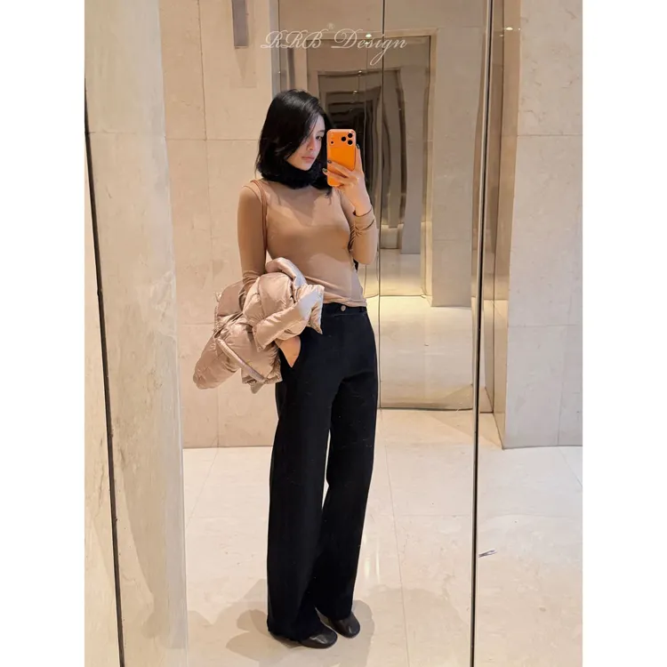 RRB Design「松弛神裤」加绒加厚宽松百搭显瘦慵懒牛仔裤休闲镰刀裤