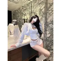 外套女复古短款皮衣款2025新款气质高级感白色上衣机车服休闲夹克