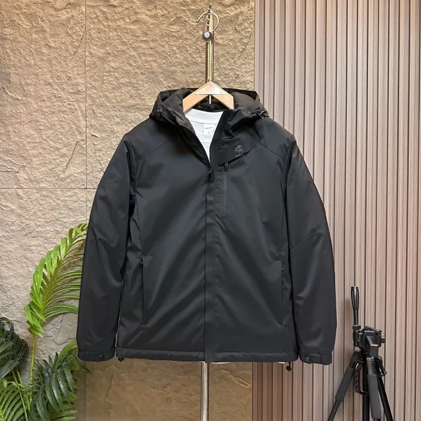 秋冬新款男士连帽棉服商务高档潮流休闲百搭外套