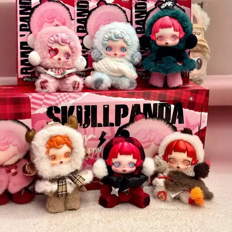 祖国版TOTSKULLPANDA光织园系列毛绒sp搪胶挂件礼物情人节礼物