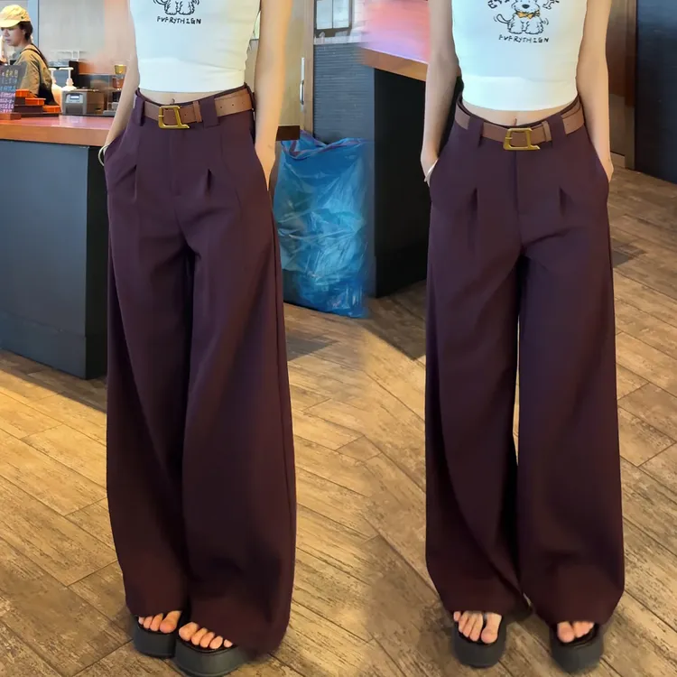 高档阔腿西装裤女2025秋季新款高腰显瘦拖地裤百搭春秋休闲直筒裤