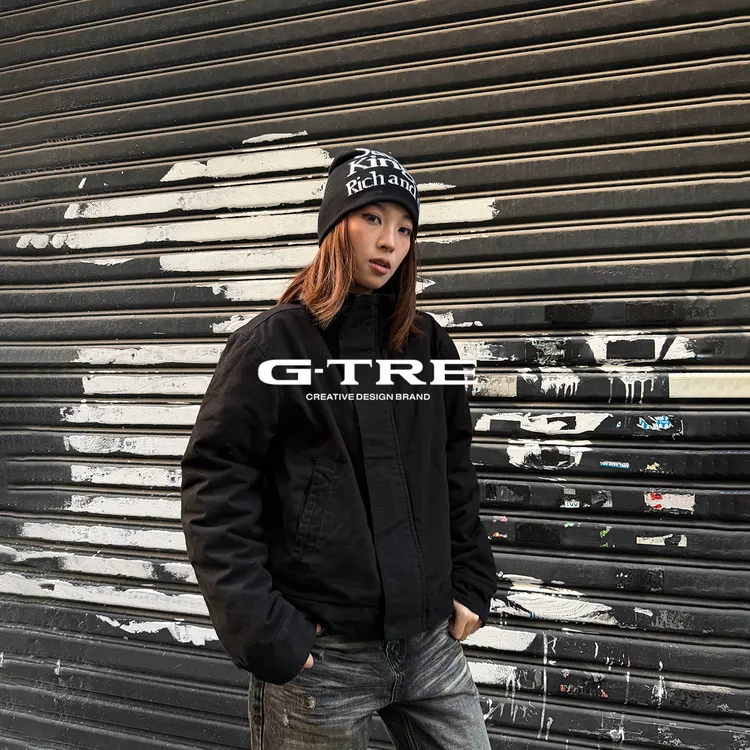 G-TRE 军款AF仿兔毛加厚重水洗立领夹克棉服座山雕外套冬