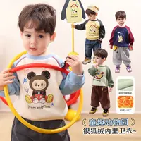 小O爸男婴童【童趣动物园】宝宝加绒圆领卫衣婴儿卡通上衣BQ598059