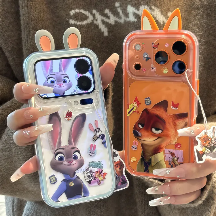 朱迪尼克耳朵适用苹果17/16promax手机壳华为vivooppo小米15情侣