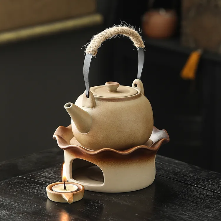 温茶炉蜡烛底座家用围炉煮茶暖茶小火炉罐罐暖奶壶粗陶泡茶壶全套