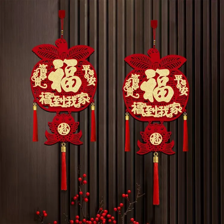 新年氛围中国结挂饰 客厅入户门装饰年味足