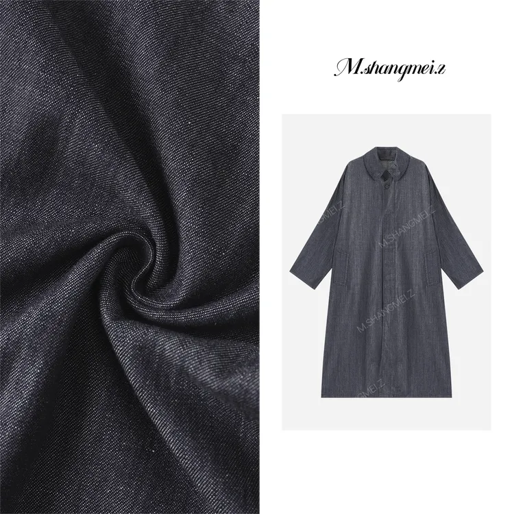 M.SHANGMEI.Z/沐熙【土耳其蓝牛】美大哥舒适长款牛仔外套X072825