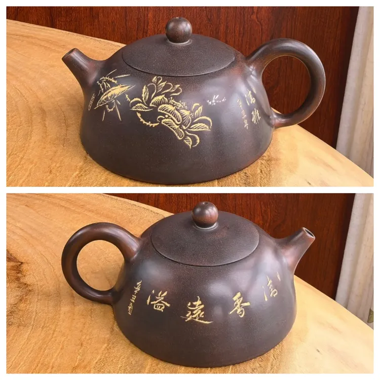 180毫升全手工精美钦州坭兴陶半月壶广西陶瓷功夫茶具小容量茶壶