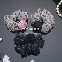韩国布艺玫瑰大肠发圈随机一个