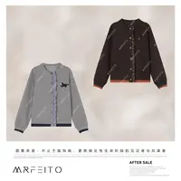 MRFEITO【胶片格调】100%棉小狗刺绣木耳门襟撞色开衫H6KS02Q33597