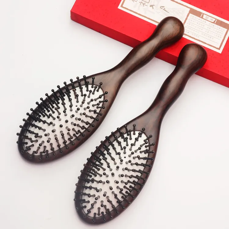 黑檀木按摩梳卷发梳便携梳大板梳顺发家用