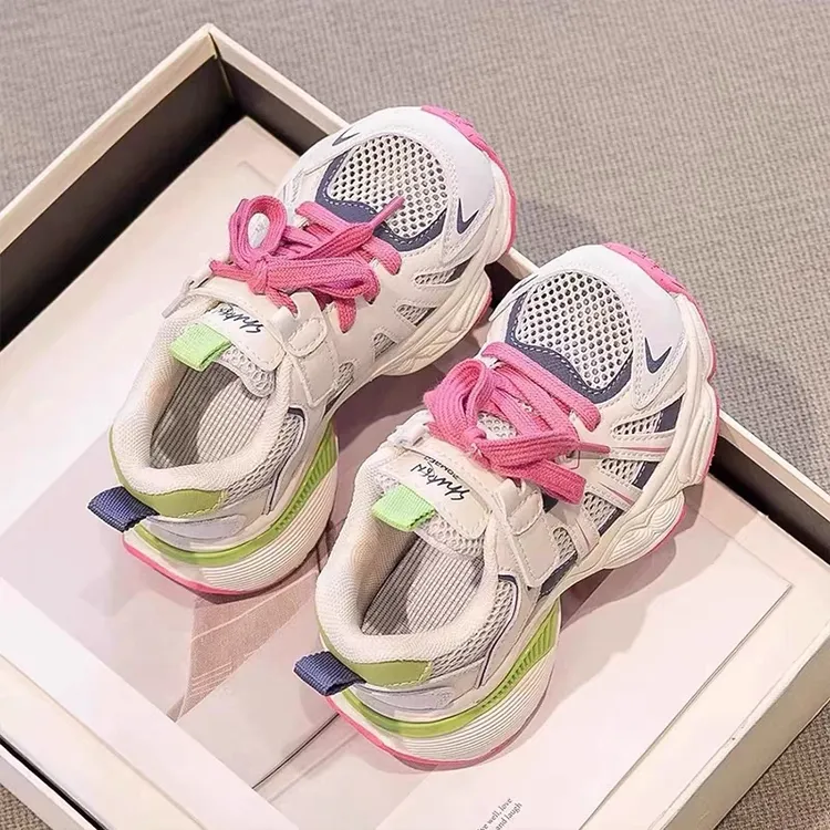 ABC儿童运动鞋2025春季新款女童老爹鞋大童鞋子男童网面透气单网