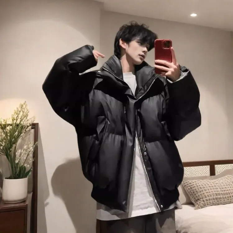 2025冬款加厚保暖高街棉服cleanfit短款棉服皮棉衣休闲宽松外套男