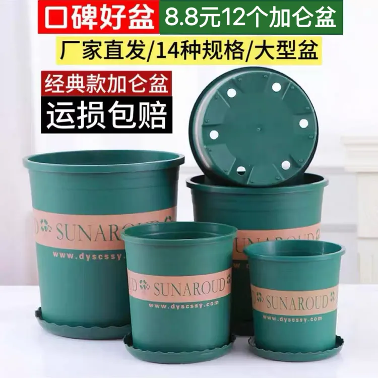 加仑盆花盆大号加厚蓝莓玫瑰月季绣球透气树脂环保耐用塑料大花盆