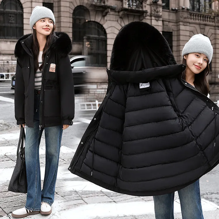 912#派克服女2024年新品爆款冬装小个子棉服棉袄加绒加厚棉衣外套