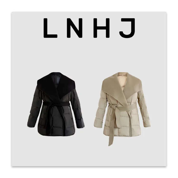 LNHJ【冬日宴】精致设计感翻领领子可拆卸鹅绒羽绒服