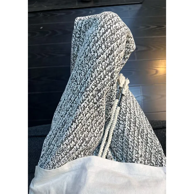 cleanfit小香风重磅卫裤男款美式复古粗花针织裤子宽松直筒休闲裤