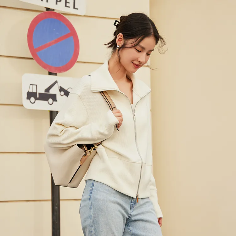 【达人专属】女款双开拉链极简外套DJM701