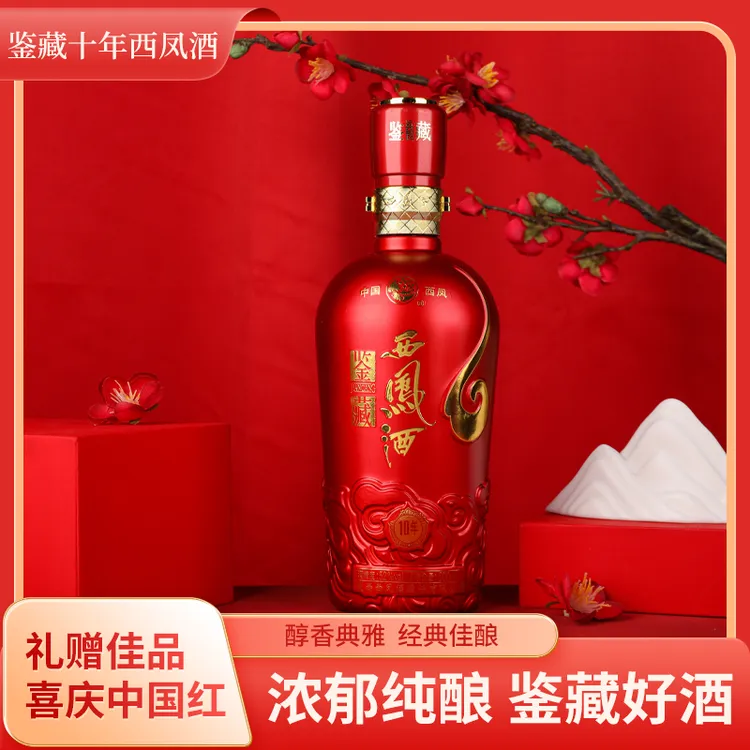 西凤西凤鉴藏10年45度凤香型白酒500ml*2高端宴请45度500