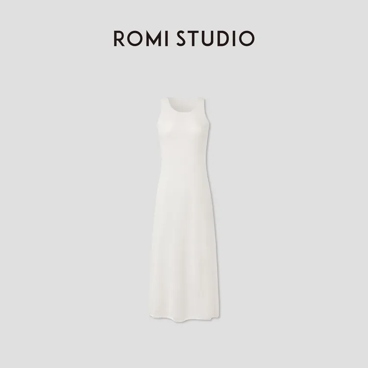 ROMI STUDIO 100%欧洲进口亚麻 轻薄宽松H版无袖连衣裙RWCRLT3283
