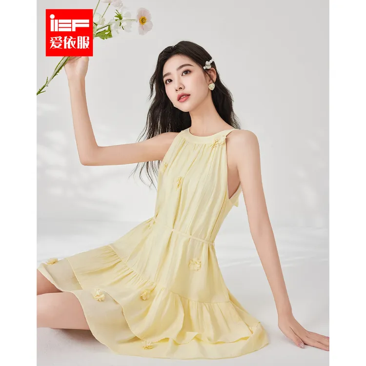 IEF/爱依服连衣裙2025夏季新款度假风浪漫约会时尚甜美减龄背心裙