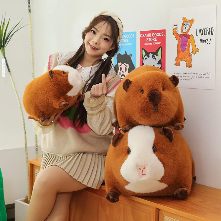 仿真荷兰猪创意玩偶毛绒玩具豚鼠玩偶天竺鼠娃娃公仔儿童生日礼物