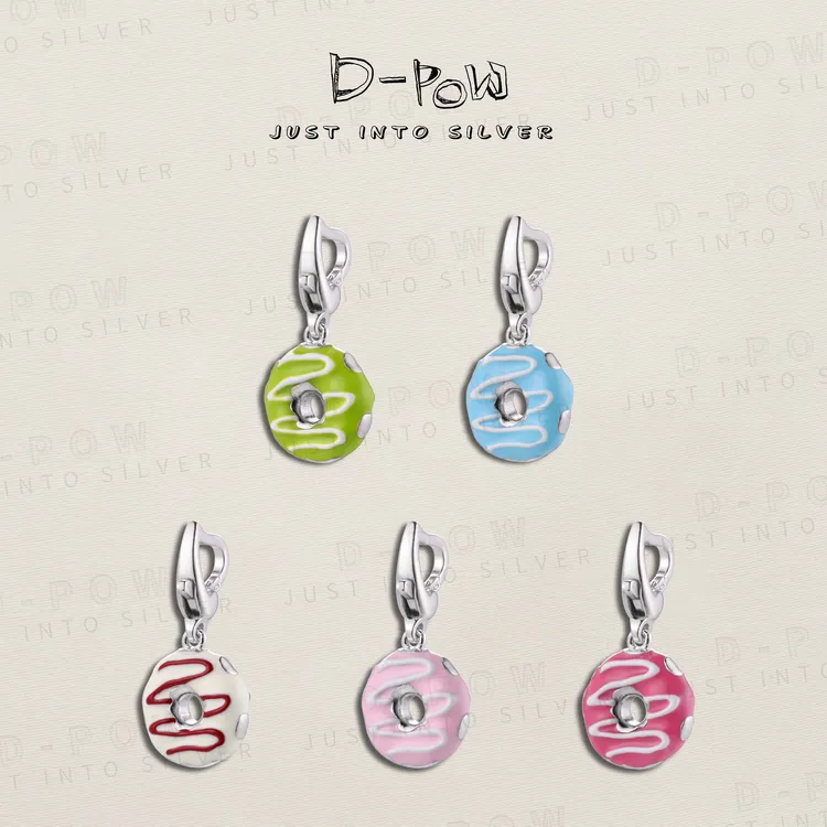 灯小炮 吊坠925银 【Lubi Bear】甜甜的圈吊坠（9776）