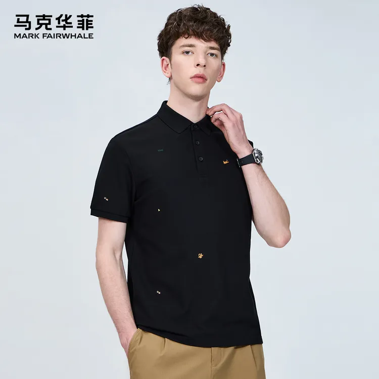 【7A抑菌+防螨凉感】华菲polo短袖POLO衫男25夏季散点刺绣百搭