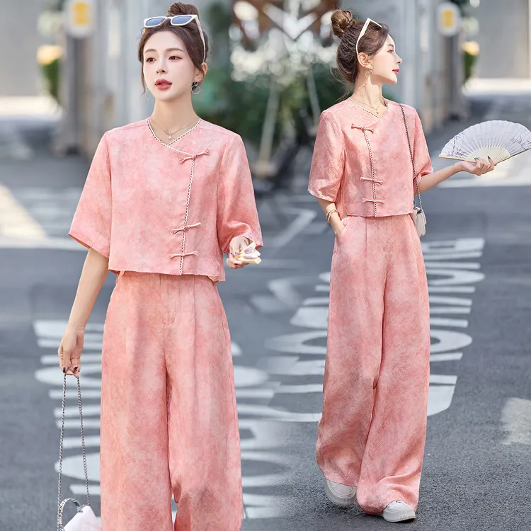 女装夏装套装2025新款爆款妈妈装40-50岁洋气时髦高档新中式