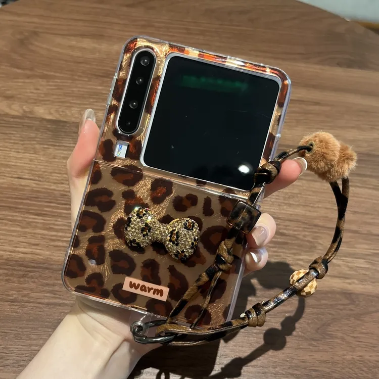 适用华为PuraX典藏版折叠屏手机壳复古豹纹蝴蝶结荣耀V小米MIX女