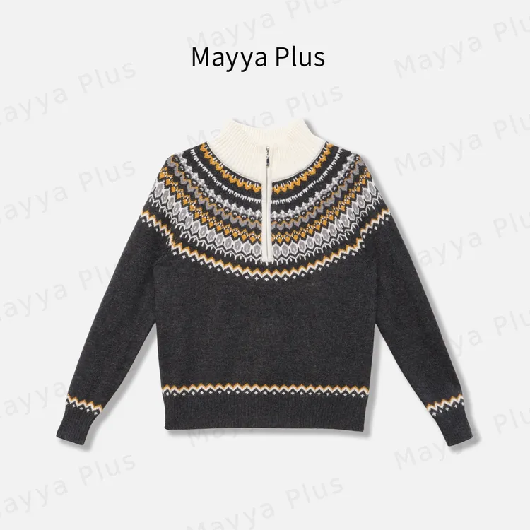 【北欧森林】Mayya Plus麦芽定制气质显瘦流光风针织衫毛衣32546691